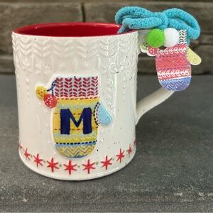 Anthropologie Bundle Up Monogram Mug “M”